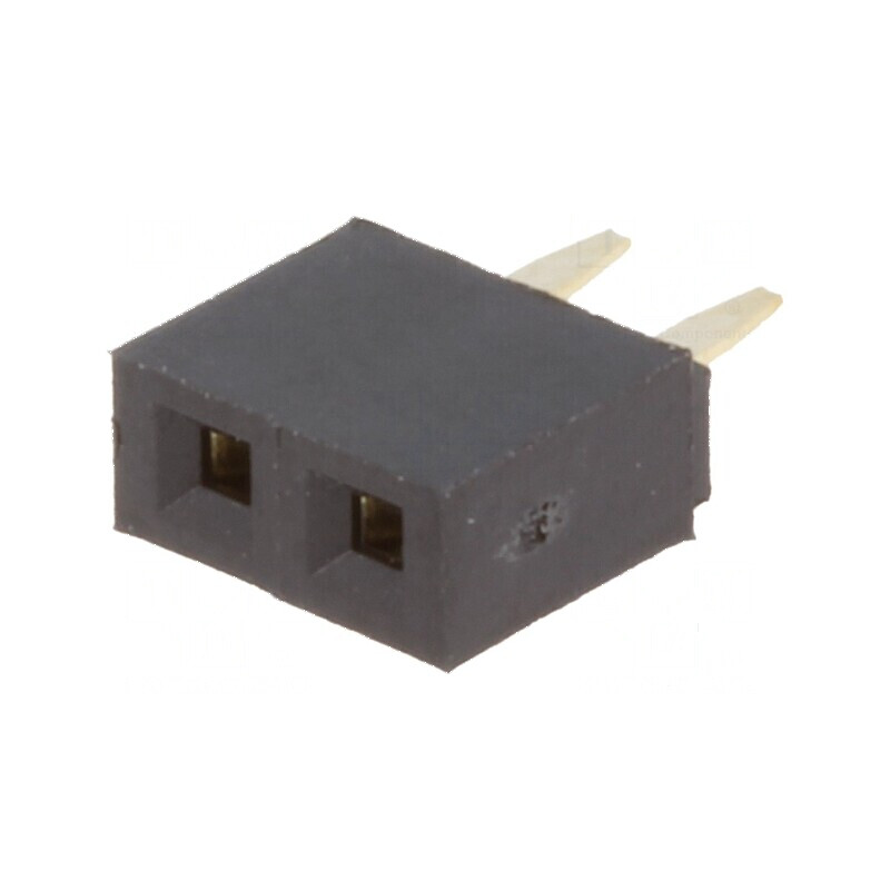 Conector şiruri pini soclu mamă 1x2 2,54mm THT | Electronic-mag.ro | Componente Electronice
