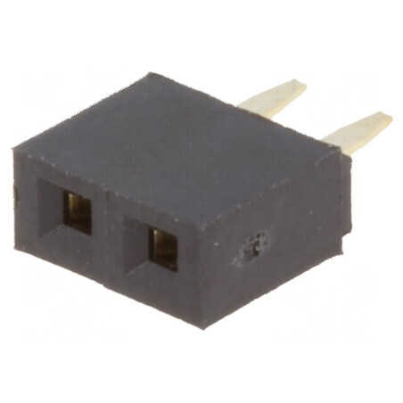 Conector şiruri pini soclu mamă 1x2 2,54mm THT | Electronic-mag.ro | Componente Electronice