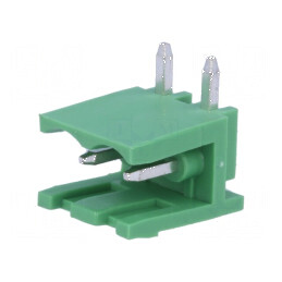 Regletă de conexiuni deconectabilă 5mm, 2 piste, unghi 90° | Electronic-mag.ro | Componente Electronice