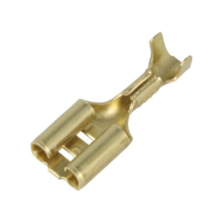 Terminal plat 6,3mm mamă 0,5-1,5mm² crimpat pe cablu | Electronic-mag.ro | Componente Electronice