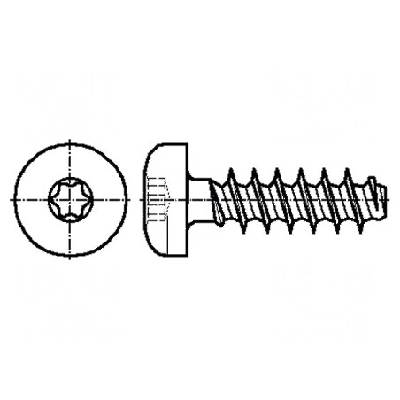 Şurub plastic 5x10 Cap rotund Torx TX20 oţel zincat | Electronic-mag.ro | Componente Electronice