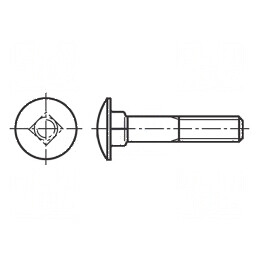 Şurub M6x40 cu Cap Buton Oțel Inoxidabil A2 DIN 603 18mm | Electronic-mag.ro | Componente Electronice