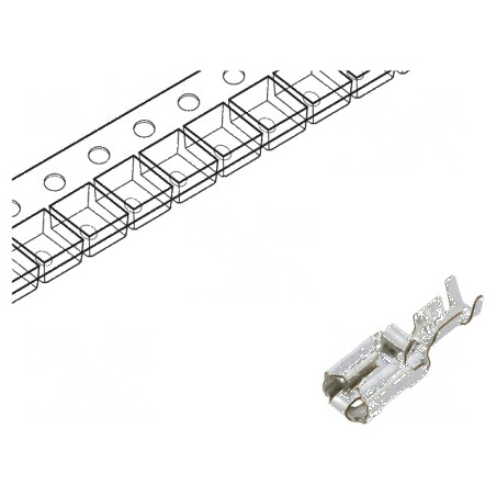 Terminal plat 6,3mm mamă 1÷2,5mm² crimpat pe cablu | Electronic-mag.ro | Componente Electronice
