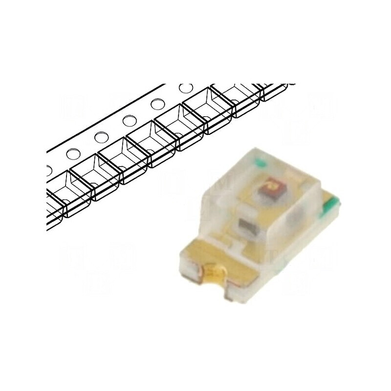 LED SMD 0603 Ambră 90mcd 1,6x0,8x0,45mm 145° 20mA 591nm | Electronic-mag.ro | Componente Electronice LED SMD 0603 Ambră 90mcd 1,6x0,8x0,45mm 145° 20mA 591nm | Electronic-mag.ro | Componente Electronice