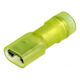 Terminal plat 6,3mm 0,8mm mamă pentru cablu 4÷6mm2 crimpat alamă | Electronic-mag.ro | Componente Electronice