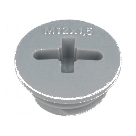 Capac protecție M12 1,5 IP54 poliamidă gri închis 6mm | Electronic-mag.ro | Componente Electronice