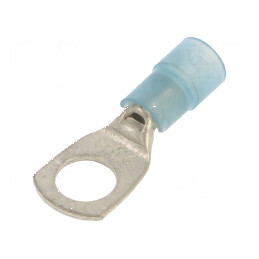 Vârf inelar tubular M6 Ø 6,3mm pentru cablu 1,5÷2,5mm² crimpat | Electronic-mag.ro | Componente Electronice