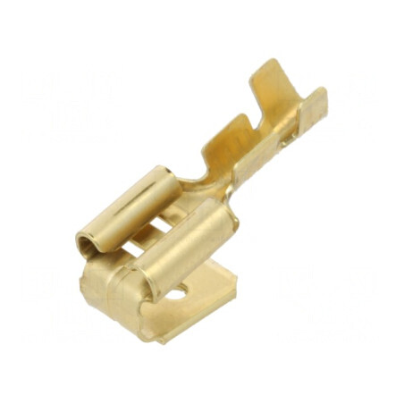 Terminal plat 6,3mm 0,8mm mamă/tată crimpat alamă 0,5-1mm2 | Electronic-mag.ro | Componente Electronice