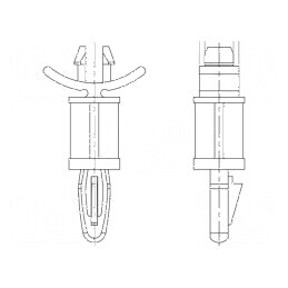 Distanțier PCB Poliamidă 66 12,7mm Clichet | Electronic-mag.ro | Componente Electronice
