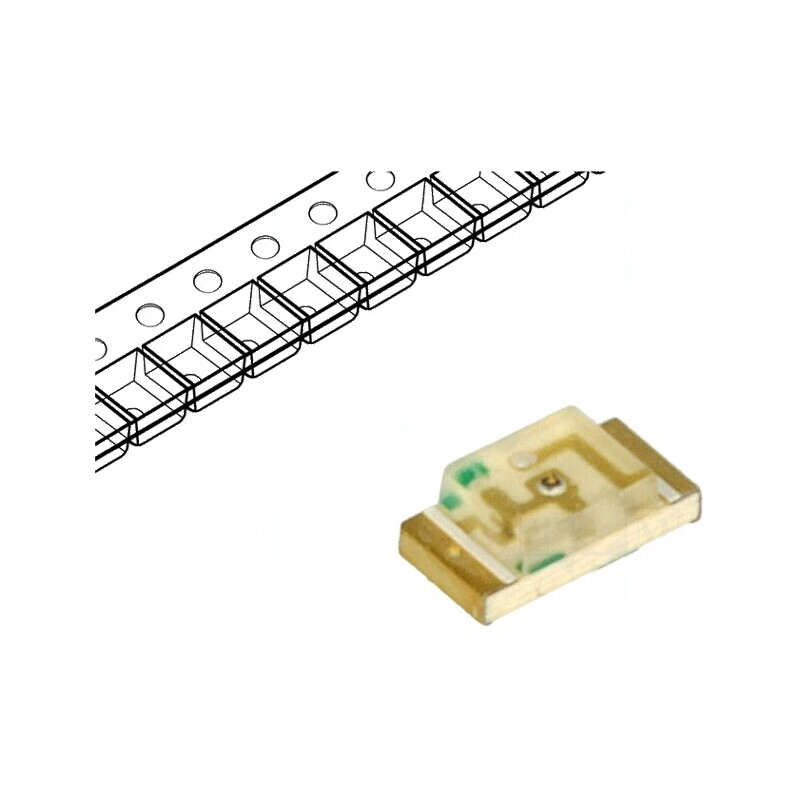 LED SMD 1206 Verde 18-70mcd 3,2x1,6x1,1mm 120° 20mA 568nm | Electronic-mag.ro | Componente Electronice