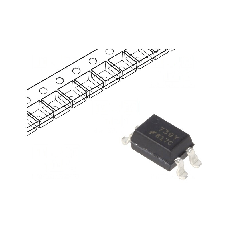 Optocuplor SMD 5kV 1 Canal OUT cu Tranzistori CTR 200-400% la 5mA | Electronic-mag.ro | Componente Electronice