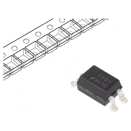 Optocuplor SMD 5kV 1 Canal OUT cu Tranzistori CTR 200-400% la 5mA | Electronic-mag.ro | Componente Electronice