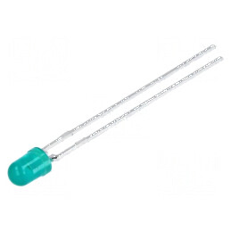 LED 3mm Verde 1mcd 60° Convex | Electronic-mag.ro | Componente Electronice