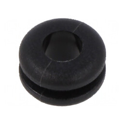 Manșon Ø 8mm pentru orificiu 5mm, negru, grosime panou max. 1,5mm | Electronic-mag.ro | Componente Electronice