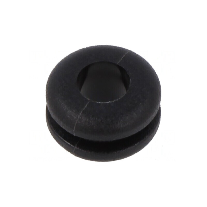 Manșon Ø 8mm pentru orificiu 5mm, negru, grosime panou max. 1,5mm | Electronic-mag.ro | Componente Electronice