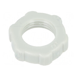 Piuliță PG7 polistiren 5mm Cheie 19mm gri deschis | Electronic-mag.ro | Componente Electronice