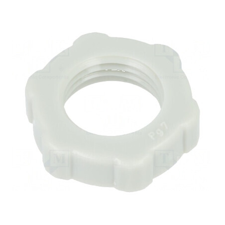 Piuliță PG7 polistiren 5mm Cheie 19mm gri deschis | Electronic-mag.ro | Componente Electronice