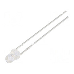 LED 3mm roșie 15000÷20000mcd 30° convex | Electronic-mag.ro | Componente Electronice