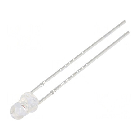 LED 3mm roșie 15000÷20000mcd 30° convex | Electronic-mag.ro | Componente Electronice