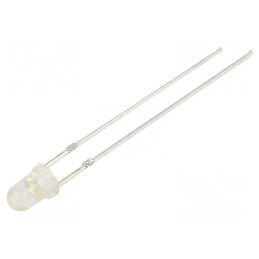 LED 3mm Alb Cald 750-1120mcd 30° Convex | Electronic-mag.ro | Componente Electronice