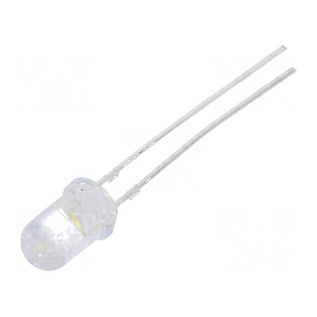 LED 5mm alb cald 43000-60000mcd 15° convex | Electronic-mag.ro | Componente Electronice
