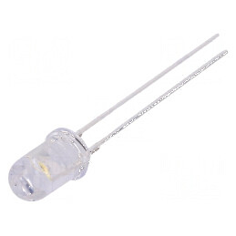LED 5mm alb cald 8400-10000mcd 60° convex | Electronic-mag.ro | Componente Electronice