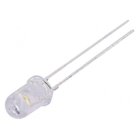 LED 5mm alb cald 8400-10000mcd 60° convex | Electronic-mag.ro | Componente Electronice