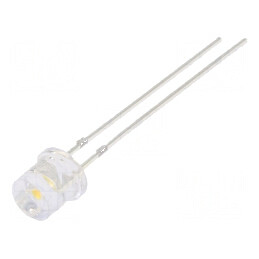 LED 5mm Alb Cald 2180-2500mcd 140° Plat | Electronic-mag.ro | Componente Electronice
