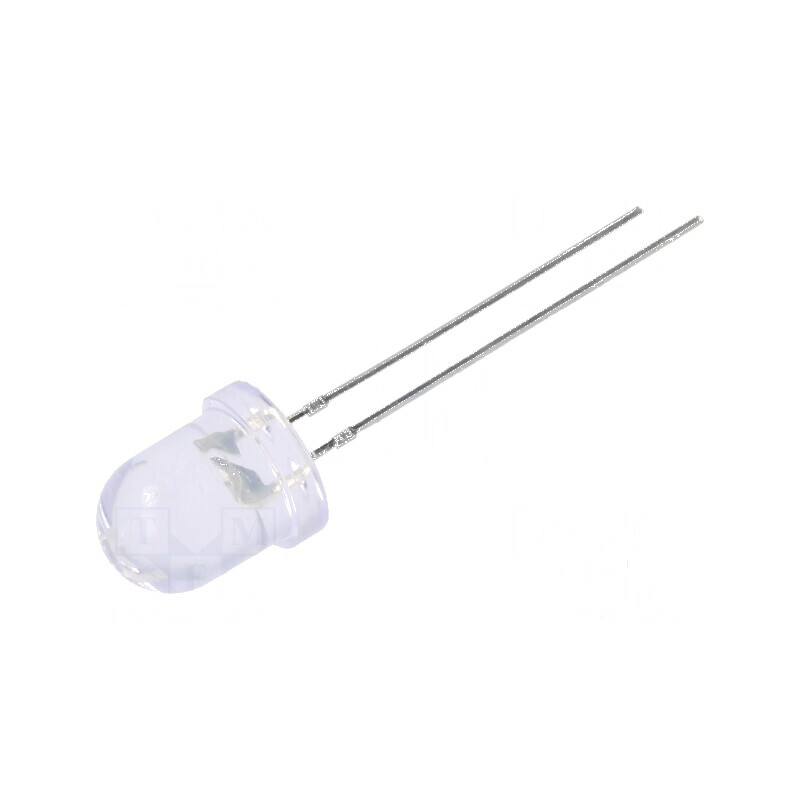 LED 8mm Portocalie 1120-1560mcd 30° Convex | Electronic-mag.ro | Componente Electronice