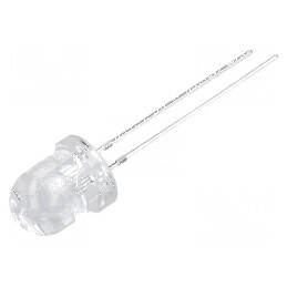LED 8mm mov 300-400mcd 30° convex | Electronic-mag.ro | Componente Electronice