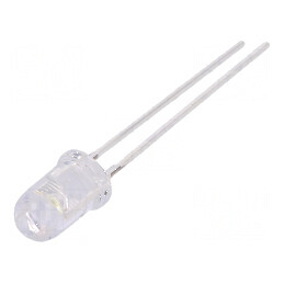 LED 5mm alb rece 8400-10000mcd 60° convex | Electronic-mag.ro | Componente Electronice