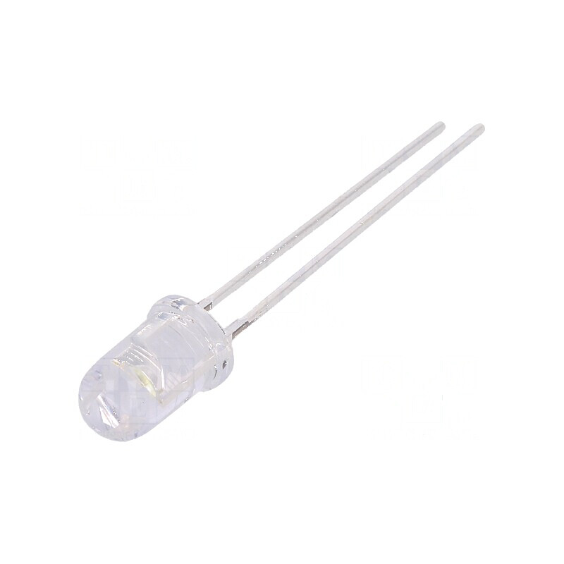 LED 5mm alb rece 8400-10000mcd 60° convex | Electronic-mag.ro | Componente Electronice