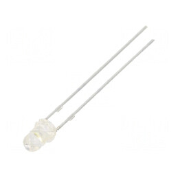 LED 3mm Alb Rece 1120-1560mcd 30° Convex | Electronic-mag.ro | Componente Electronice
