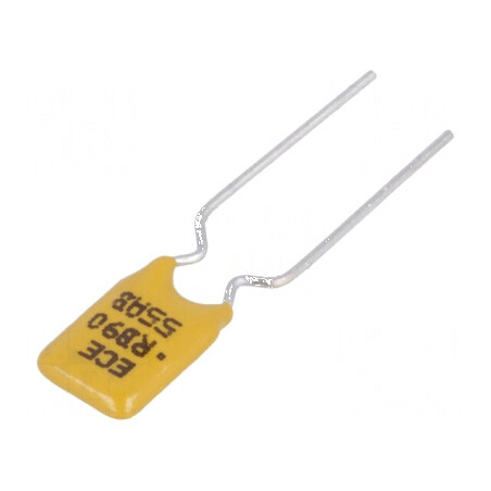 Siguranţă polimerică PTC 900mA 7,4x12,2mm 5,1mm Ø0,51x7,6mm | Electronic-mag.ro | Componente Electronice