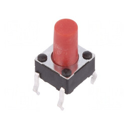 Microîntrerupător TACT SPST-NO 0,05A/12VDC THT | Electronic-mag.ro | Componente Electronice