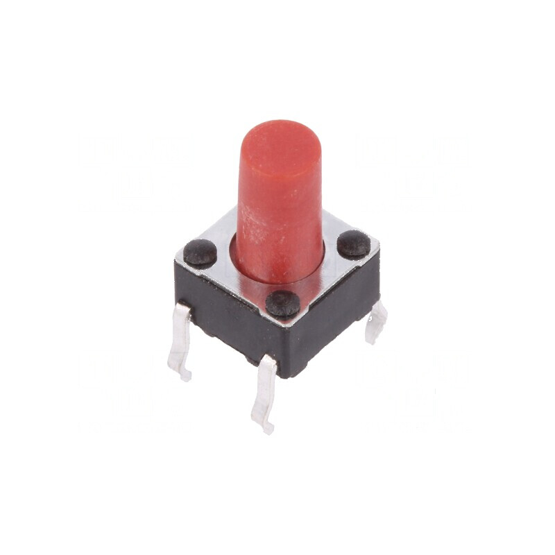 Microîntrerupător TACT SPST-NO 0,05A/12VDC THT | Electronic-mag.ro | Componente Electronice