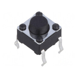 Microîntrerupător TACT SPST-NO 0,05A 12VDC THT | Electronic-mag.ro | Componente Electronice