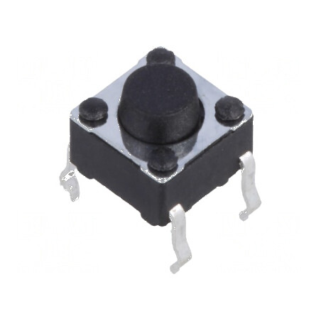 Microîntrerupător TACT SPST-NO 0,05A 12VDC THT | Electronic-mag.ro | Componente Electronice