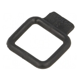 Buclă de întindere PVC neagră 23,8mm x 22mm CRADLE CLIP | Electronic-mag.ro | Componente Electronice
