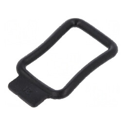 Buclă de întindere PVC neagră 23,8mm x 33mm CRADLE CLIP | Electronic-mag.ro | Componente Electronice