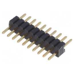 Conector şir pini tată 10 pini 1,27mm THT | Electronic-mag.ro | Componente Electronice