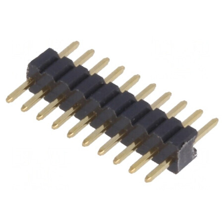 Conector şir pini tată 10 pini 1,27mm THT | Electronic-mag.ro | Componente Electronice