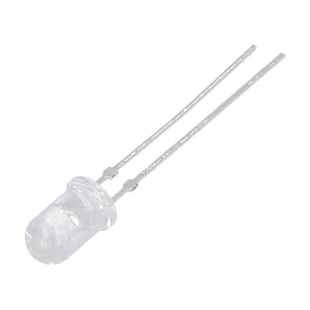 LED 5mm roșie 4,3-11cd 18° convex | Electronic-mag.ro | Componente Electronice