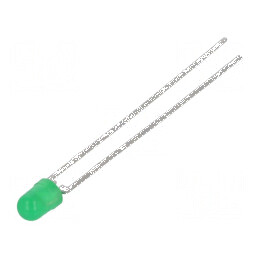 LED 3mm Verde Convex 4-6mcd 120° | Electronic-mag.ro | Componente Electronice