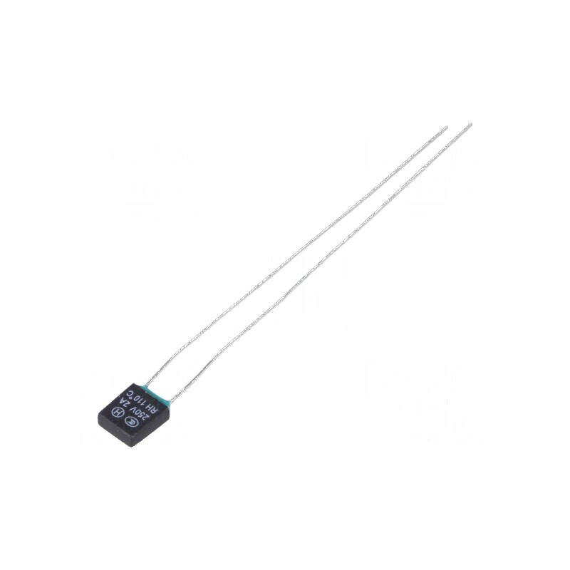 Siguranţă termică 2A 6x6,5x2,8mm 110°C L55mm | Electronic-mag.ro | Componente Electronice