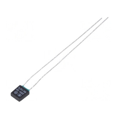 Siguranţă termică 2A 6x6,5x2,8mm 110°C L55mm | Electronic-mag.ro | Componente Electronice