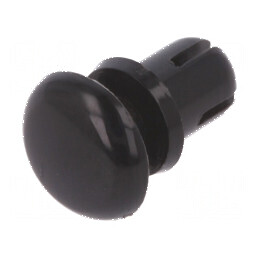 Diblu poliamidă 6,5mm negru pentru montaj 5,1mm | Electronic-mag.ro | Componente Electronice