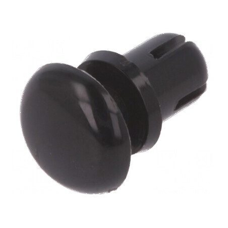 Diblu poliamidă 6,5mm negru pentru montaj 5,1mm | Electronic-mag.ro | Componente Electronice