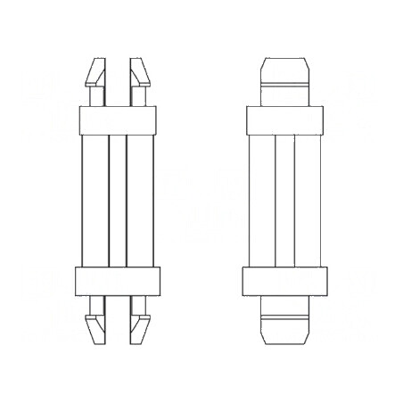 Distanţier PCB poliamidă 66 19,1mm clichet | Electronic-mag.ro | Componente Electronice