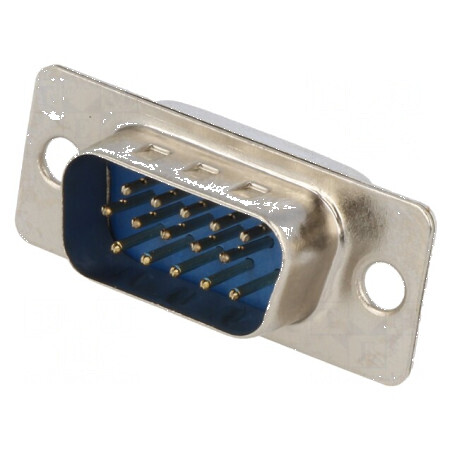 Conector D-Sub HD 15 PIN tată cablu drept lipire 5A | Electronic-mag.ro | Componente Electronice